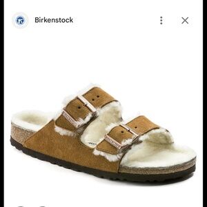 Birkenstock Arizona Shearling - Mink - Size 40